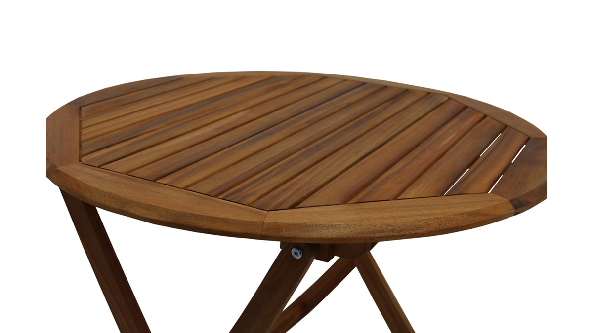 Table de jardin ronde bois massif D80 cm CANOPEE