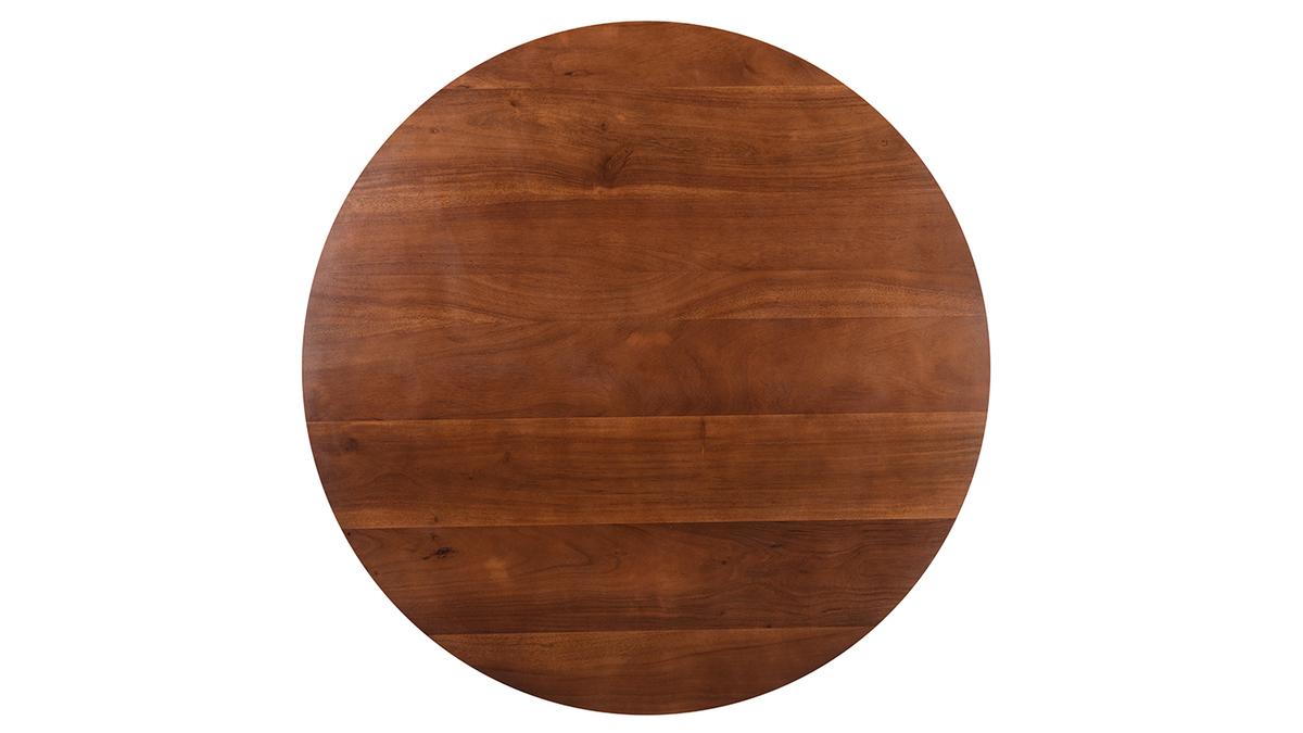 Table design ronde en bois massif L115 cm BANDOL