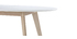 Table extensible ovale blanche et bois clair L150-200 cm LEENA