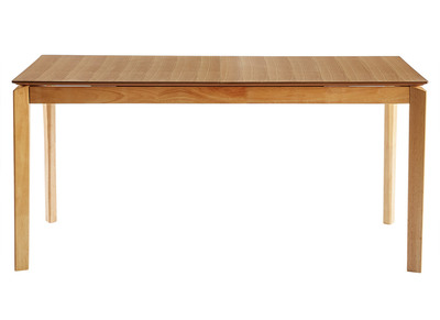 Table extensible rallonges intégrées rectangulaire en bois clair frêne L160-210 cm BONAVISTA