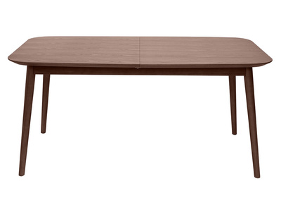 Table extensible rallonges intégrées rectangulaire en bois foncé noyer L160-210 cm ANK