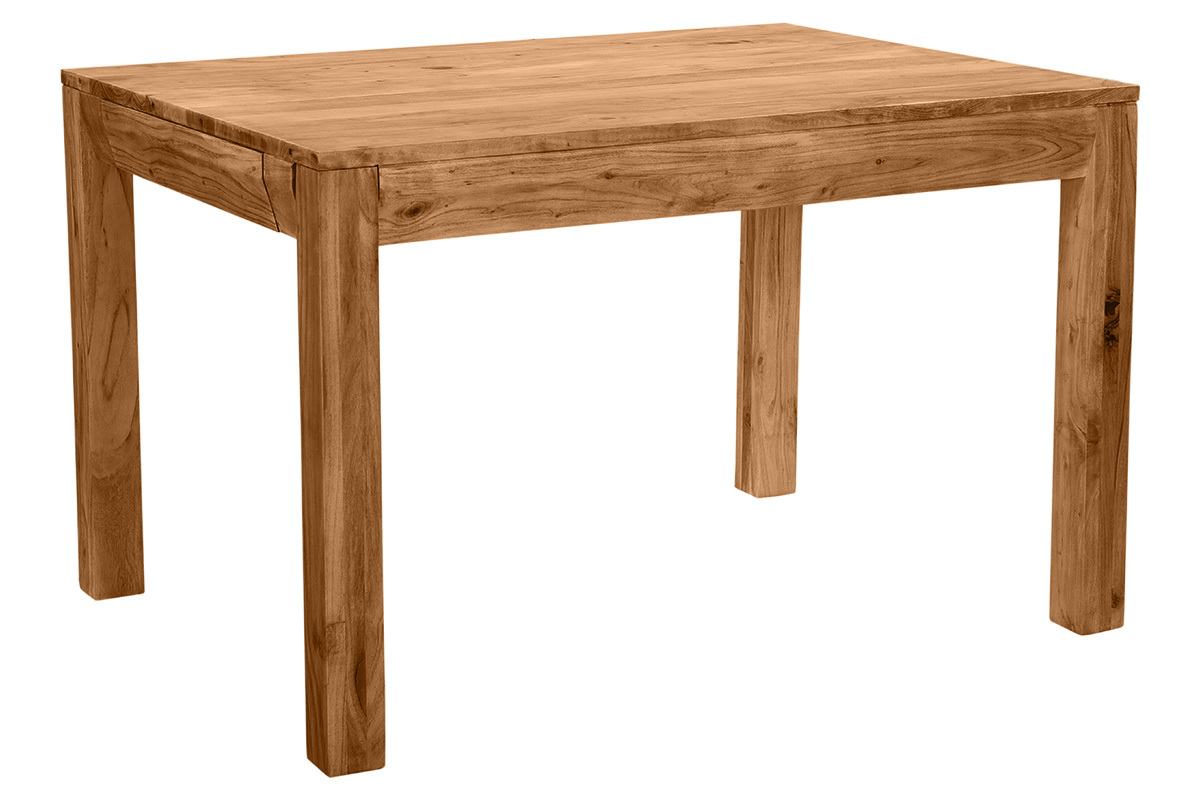 Table extensible rallonges intgres rectangulaire en bois massif L120-210 cm BALTO