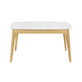 Table extensible scandinave blanc et bois L140-180 cm MEENA