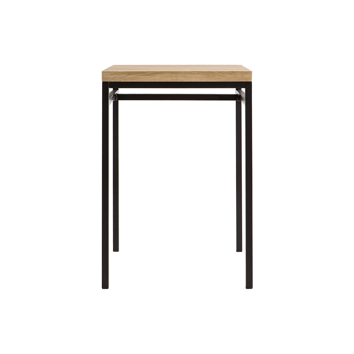 Table haute carrée en manguier massif et métal noir L70 cm YPSTER Table haute carrée en manguier massif et métal noir L70 cm YPSTER