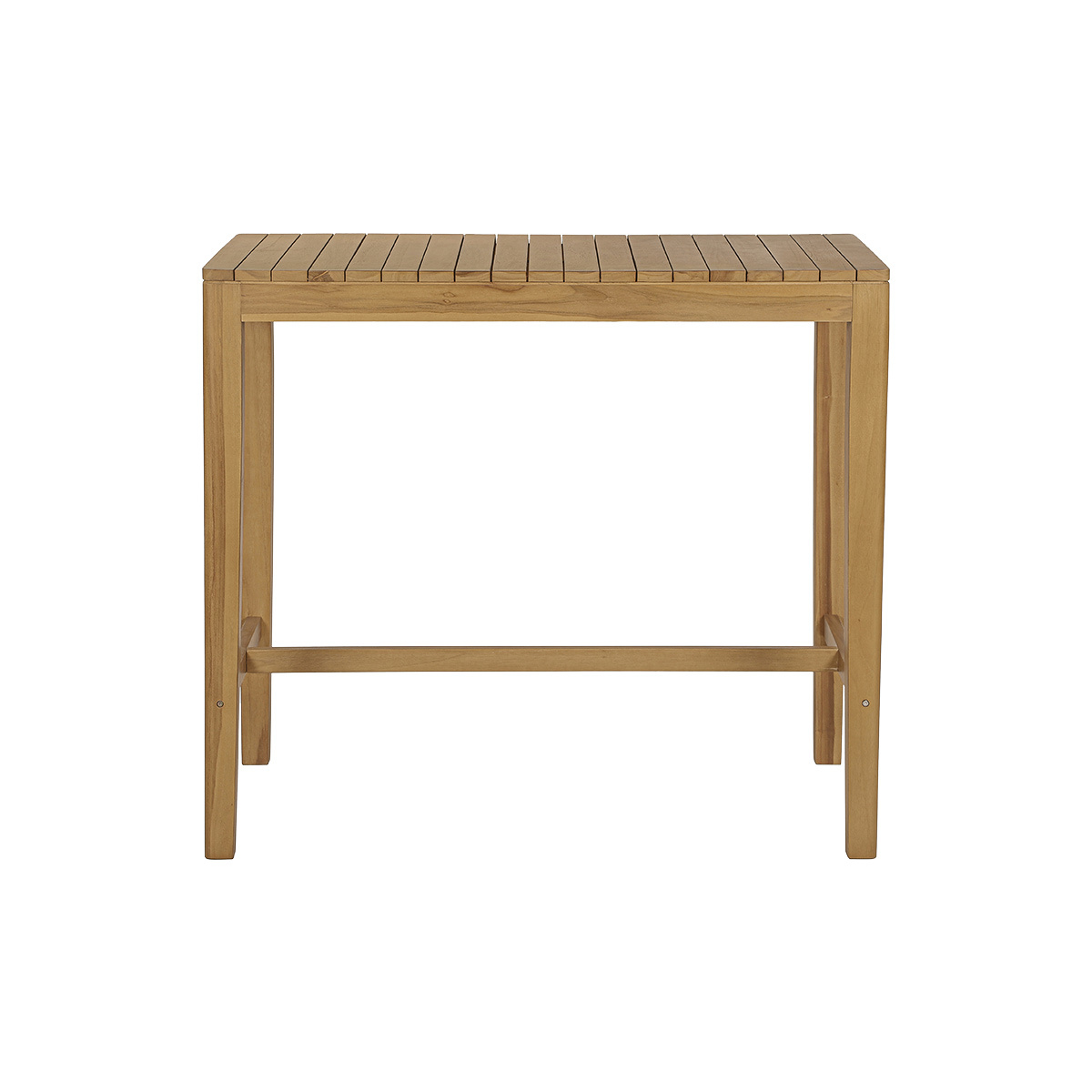 Table haute de jardin rectangulaire en bois teck massif L120 cm GILI Table haute de jardin rectangulaire en bois teck massif L120 cm GILI