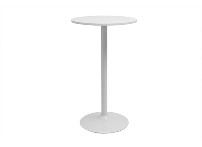 Table haute design ronde blanche D60 cm CALISTA