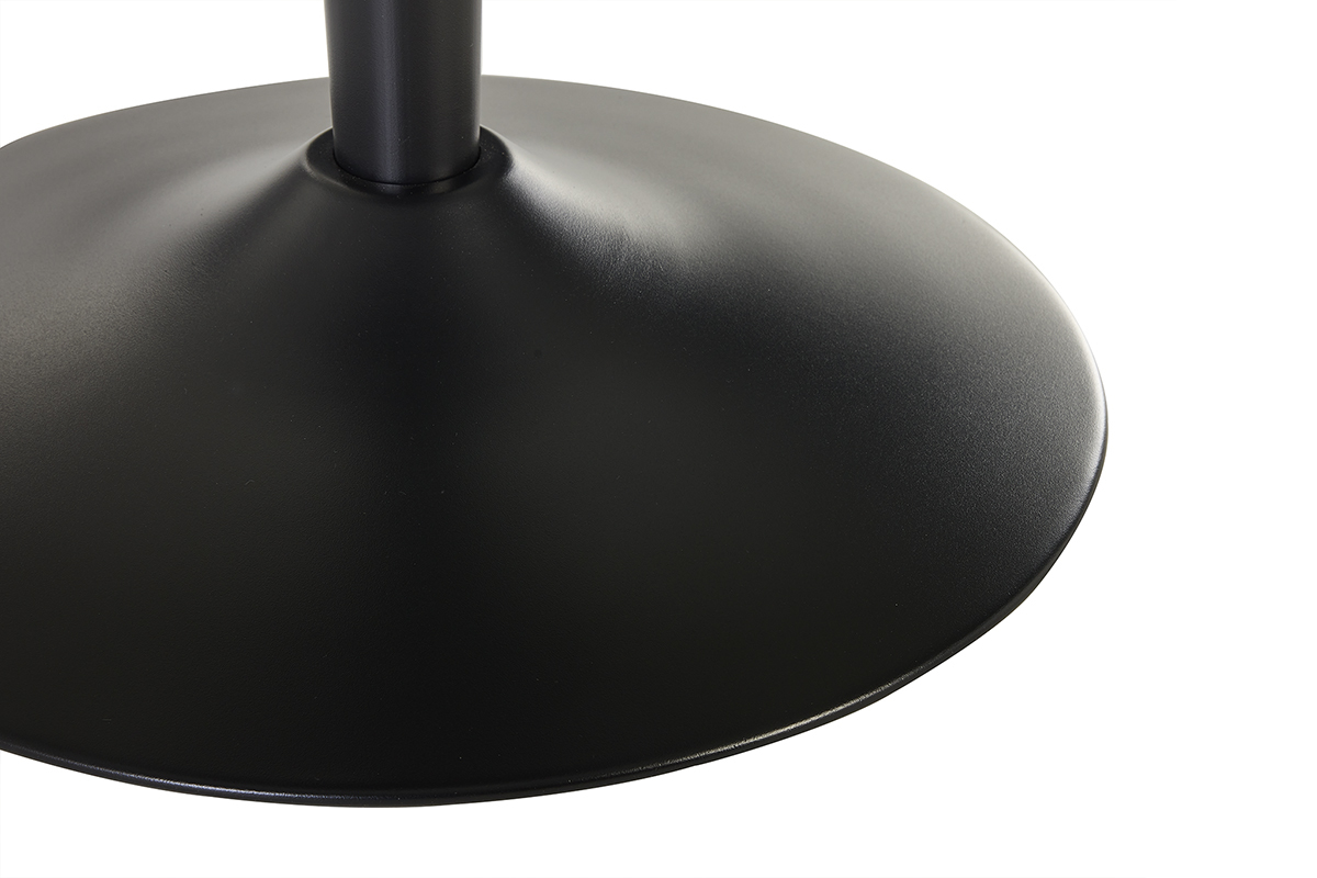 Vue rapproch�e du pied central noir de la table � manger MALOU.