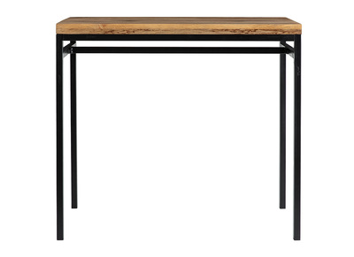 Table haute industrielle en bois manguier massif et métal noir L115 cm YPSTER