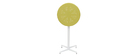 Table haute pliante ronde en m&eacute;tal vert anis DOTS