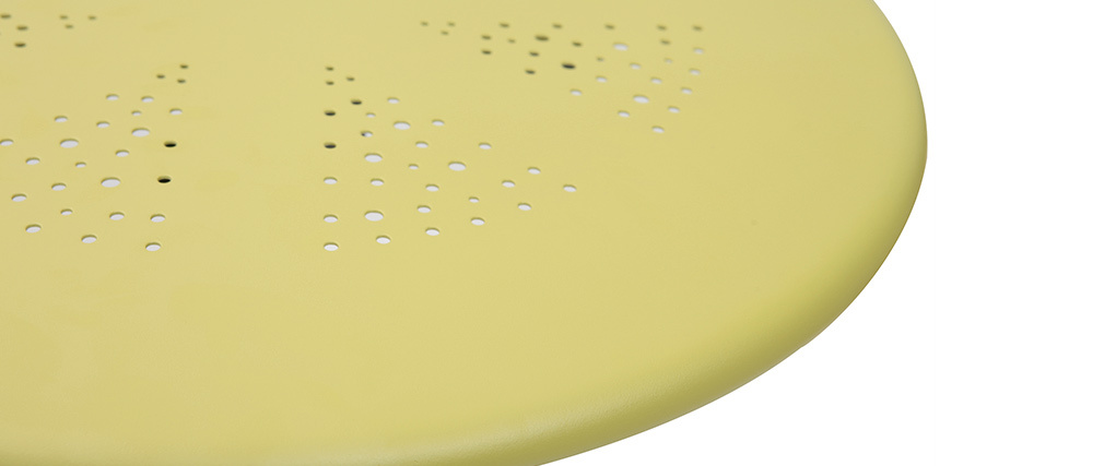 Table haute pliante ronde en m�tal vert anis DOTS