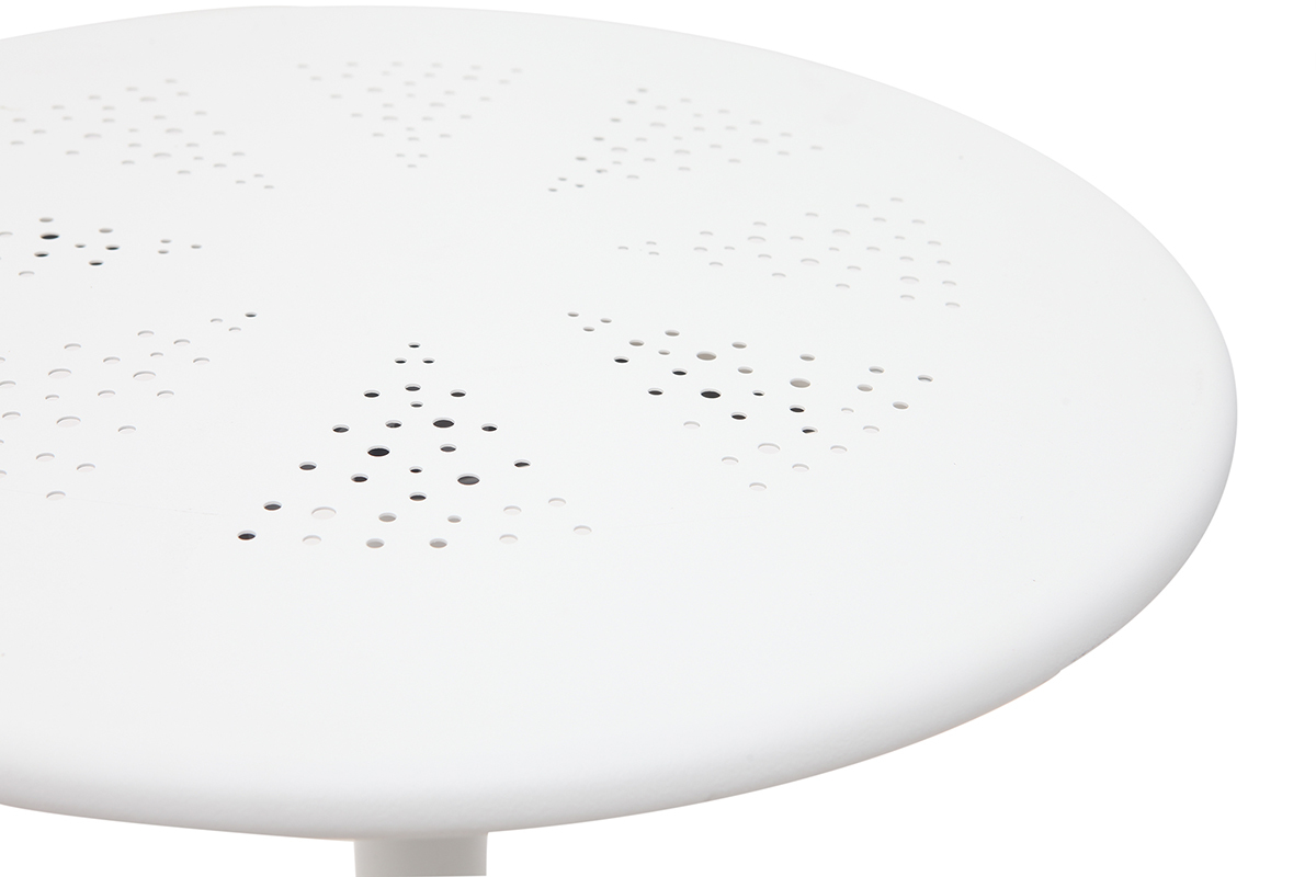 Table pliante ronde en m�tal blanc D60 cm DOTS