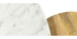 Tables basses gigognes marbre blanc et manguier (lot de 2) EVY