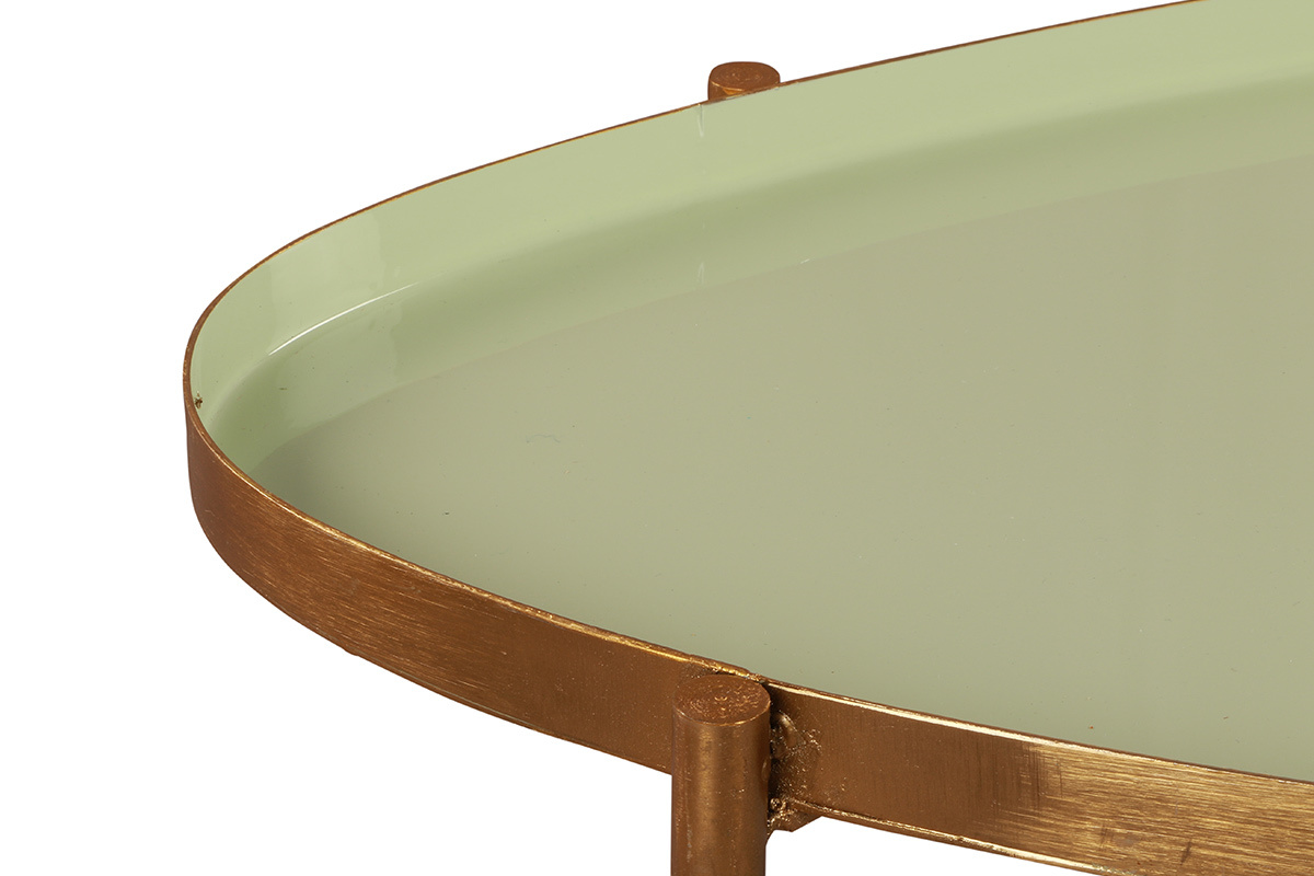 Tables basses gigognes vert clair et fonc� (lot de 3) ZURIA