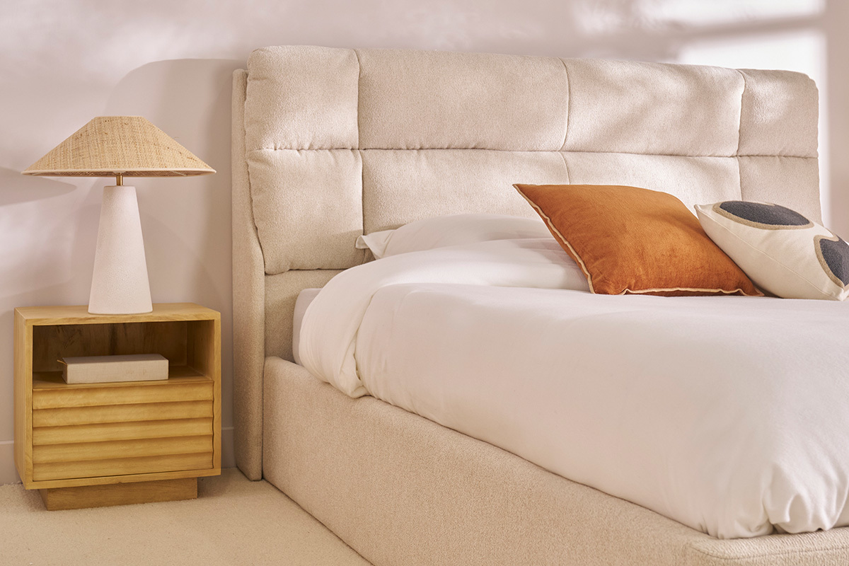 Tables de chevet avec tiroir en bois manguier massif L45 (lot de 2) MATCHA