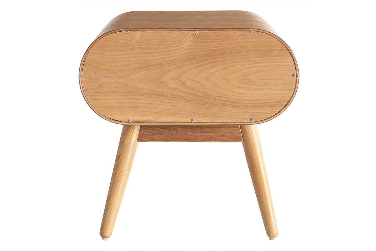 Tables de chevet avec tiroir vintage bois clair (lot de 2) BJORG