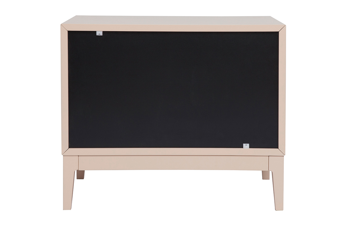 Tables de chevet rose et mtal dor avec rangements (lot de 2) GIANA