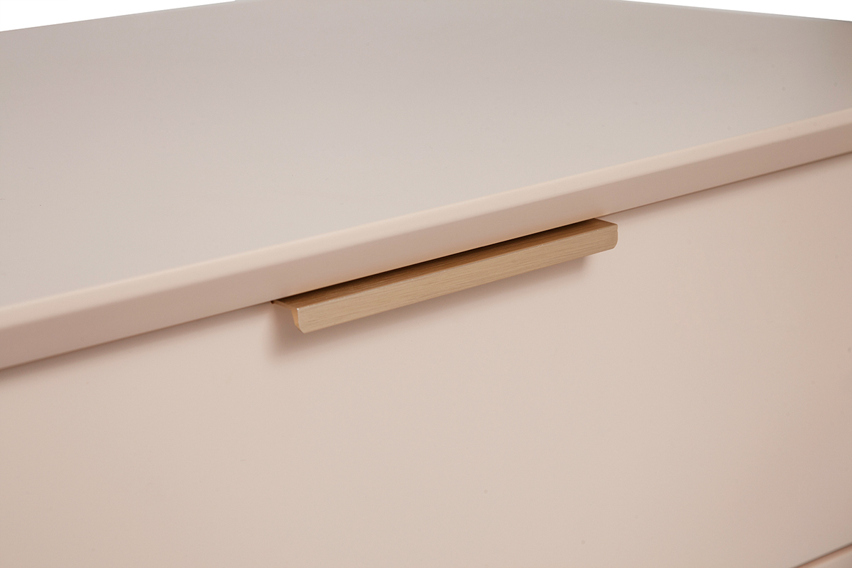 Tables de chevet rose et mtal dor avec rangements (lot de 2) GIANA