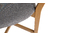 Tabouret de bar chêne et assise gris chiné H65 cm LUCIA