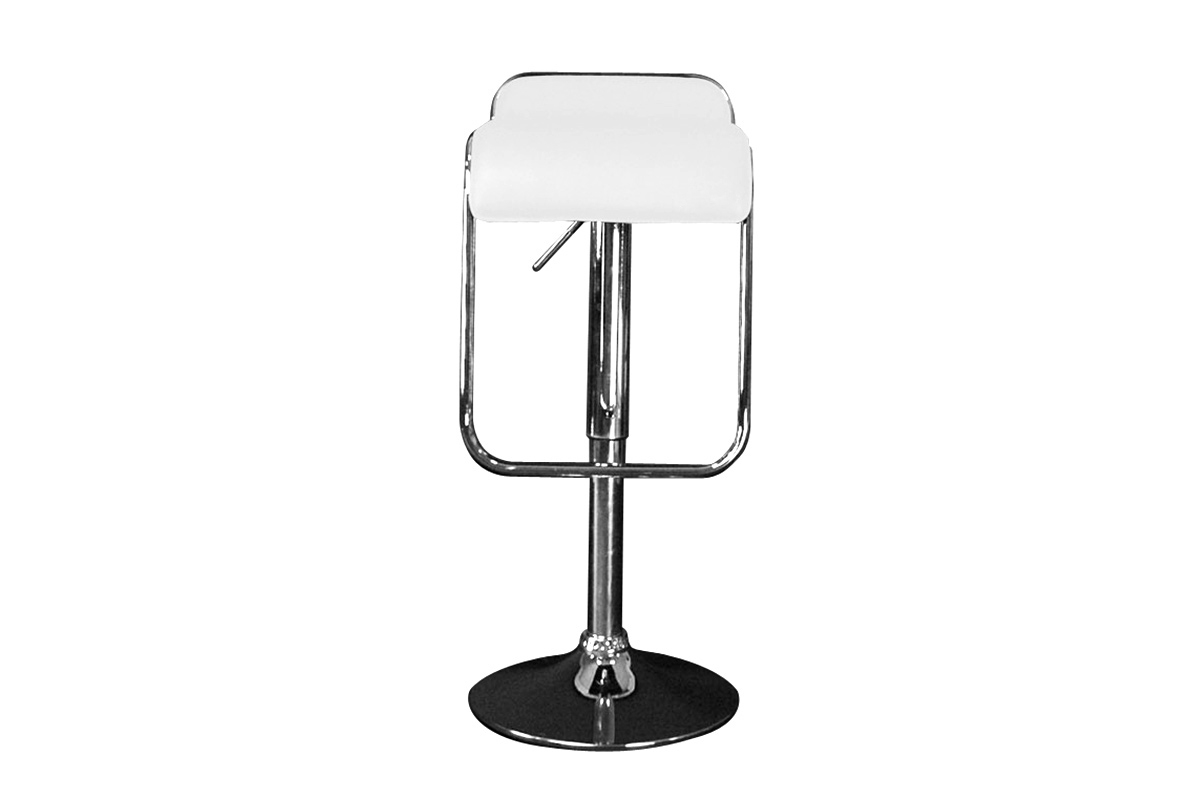 Tabouret de bar / cuisine blanc ANDROMEDE (lot de 2)