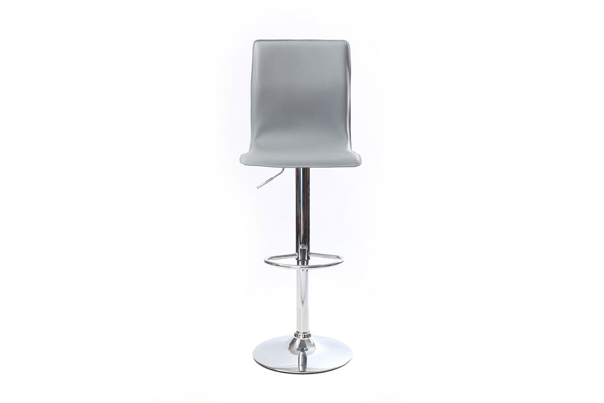 Tabouret de bar / cuisine gris moderne SURF ALTO (lot de 2)