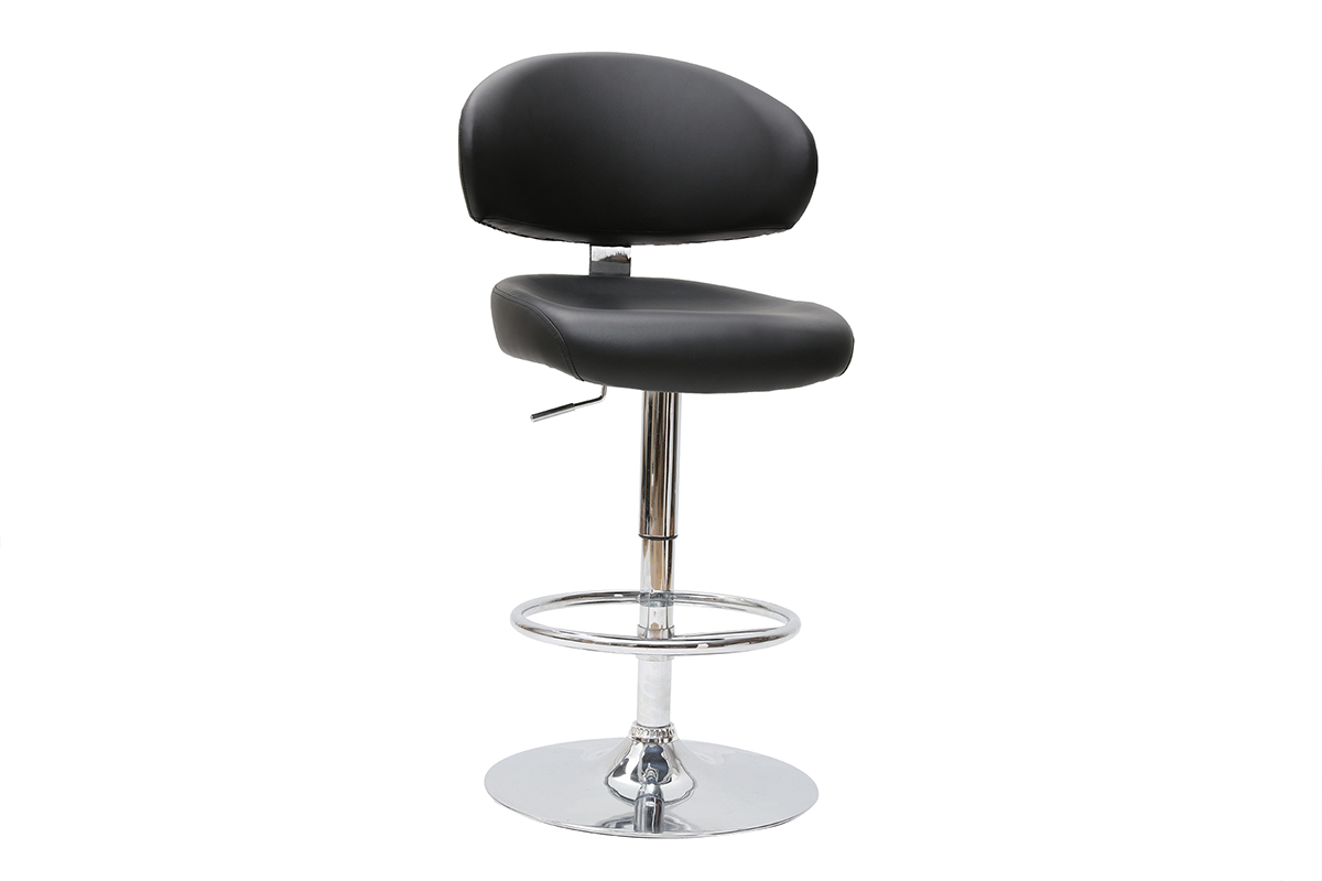 Tabouret de bar / cuisine noir contemporain NEPTUNE