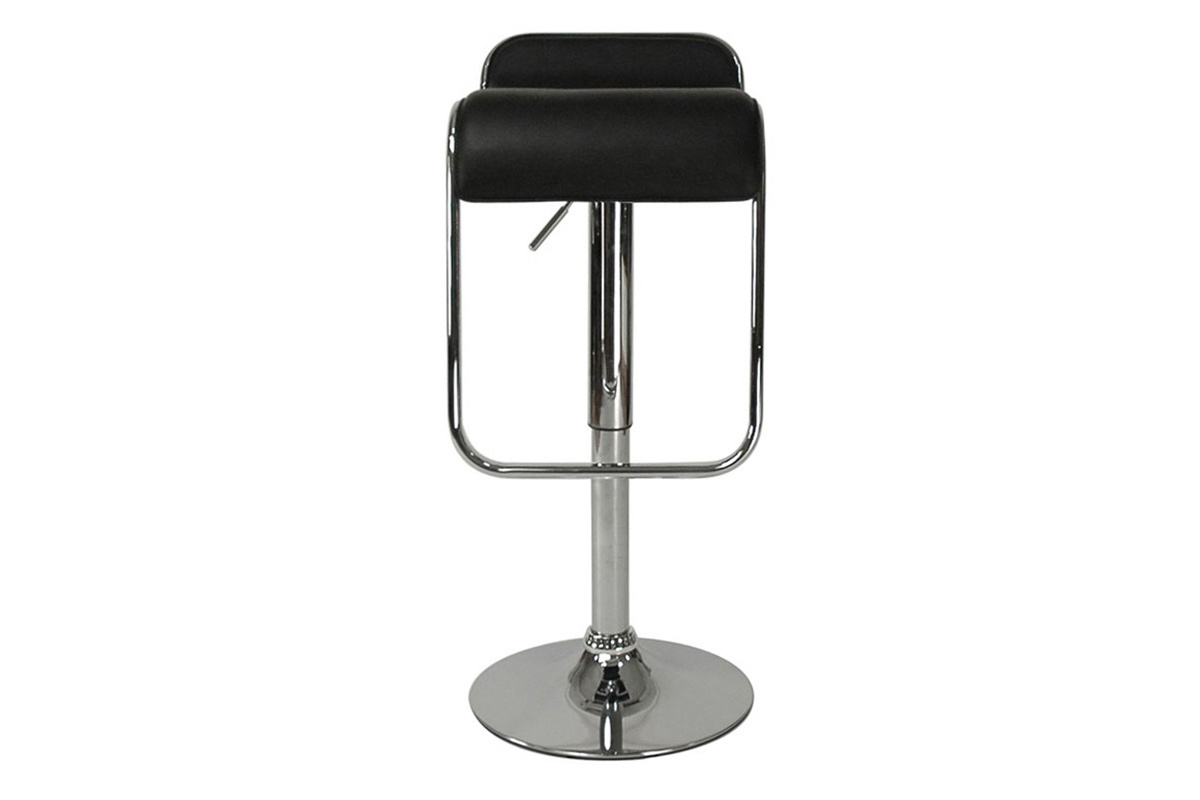 Tabouret de bar / cuisine noir design ANDROMEDE (lot de 2)