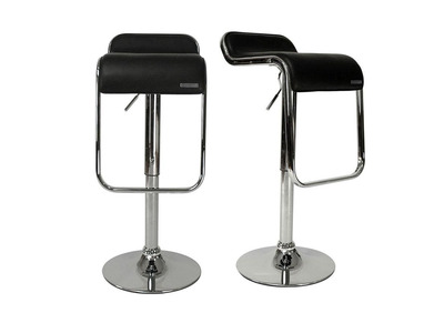 Tabouret de bar / cuisine noir design ANDROMEDE (lot de 2)