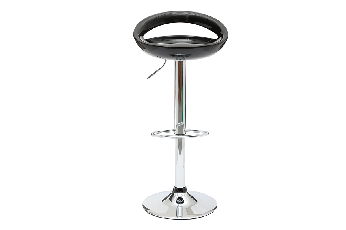 Tabouret de bar / cuisine noir moderne COMET (lot de 2)