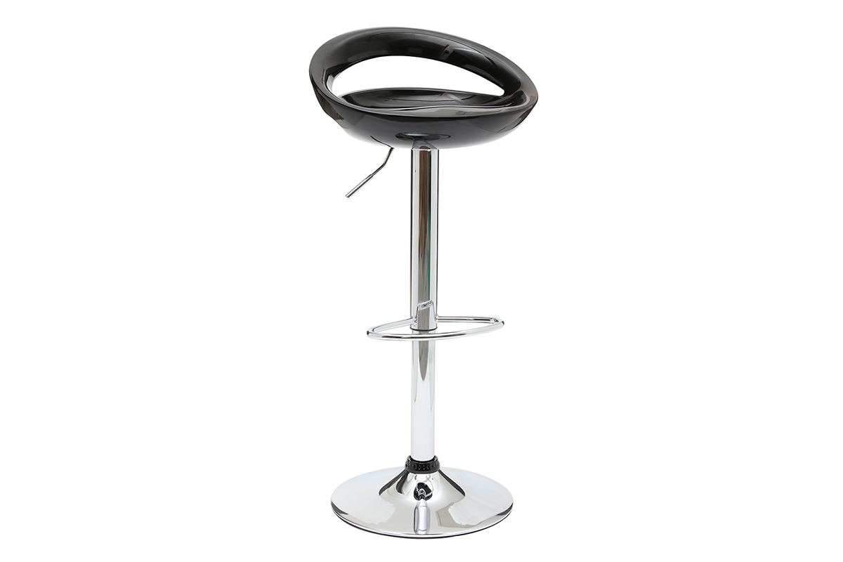 Tabouret de bar / cuisine noir moderne COMET (lot de 2)