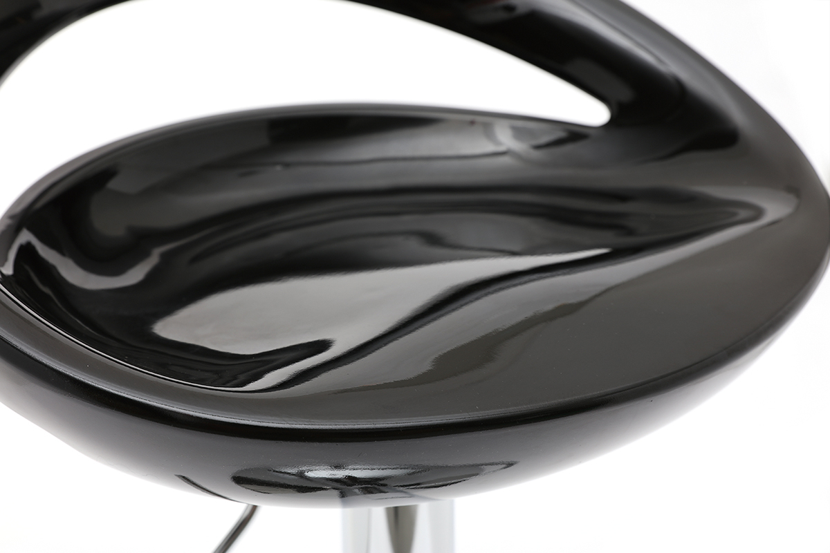 Tabouret de bar / cuisine noir moderne COMET (lot de 2)