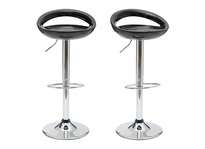 Tabouret de bar / cuisine noir moderne COMET (lot de 2)