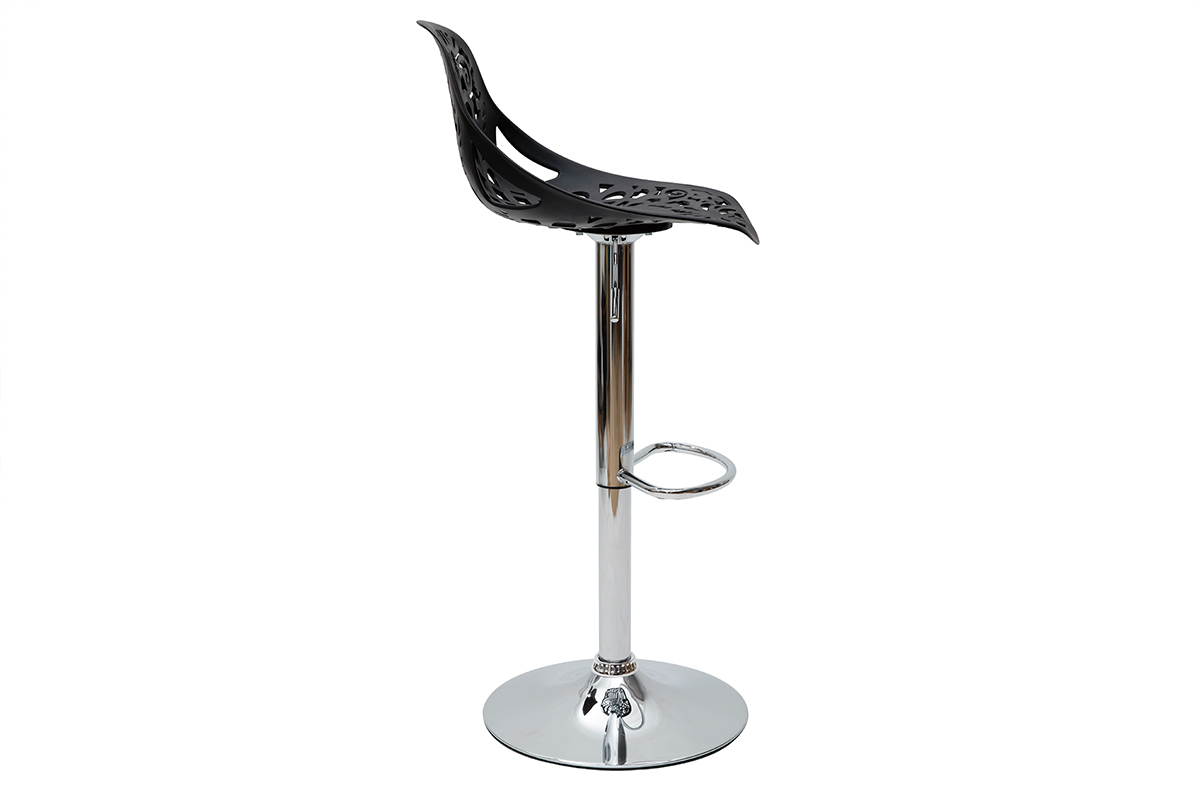 Tabouret de bar design baroque noir BAROCCA