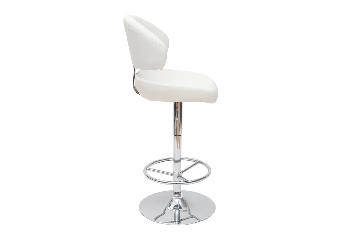 Tabouret de bar design blanc contemporain NEPTUNE
