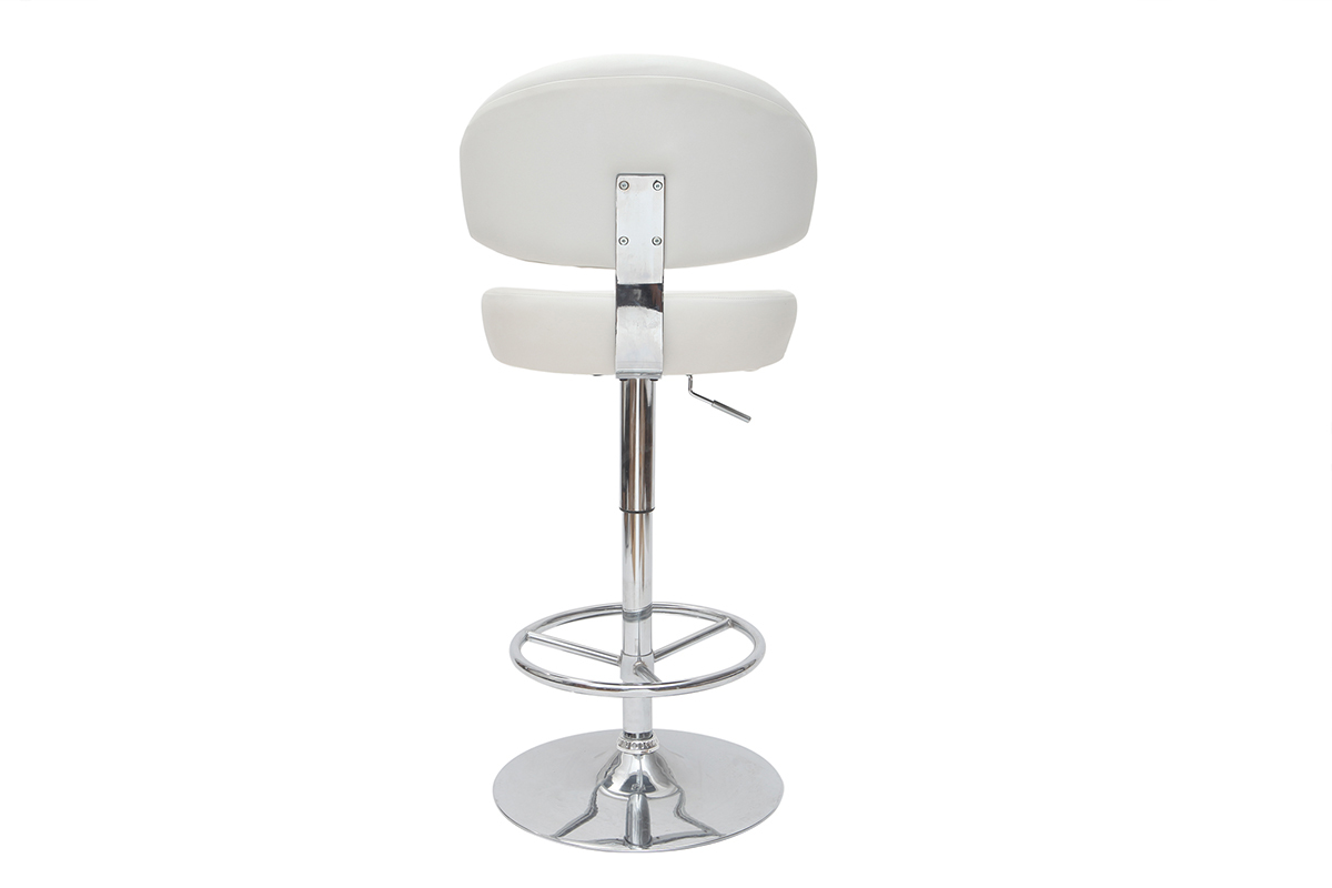 Tabouret de bar design blanc contemporain NEPTUNE