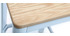 Tabouret de bar design blanc et bois H75 cm NICK