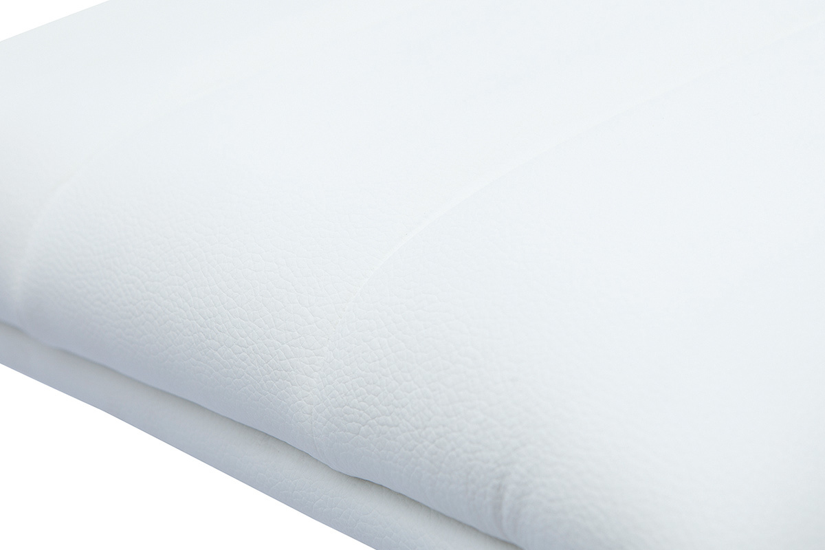 Tabouret de bar design blanc et inox bross� NENY