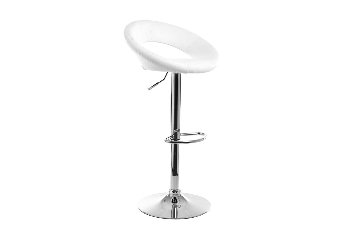 Tabouret de bar design blanc NEWTON