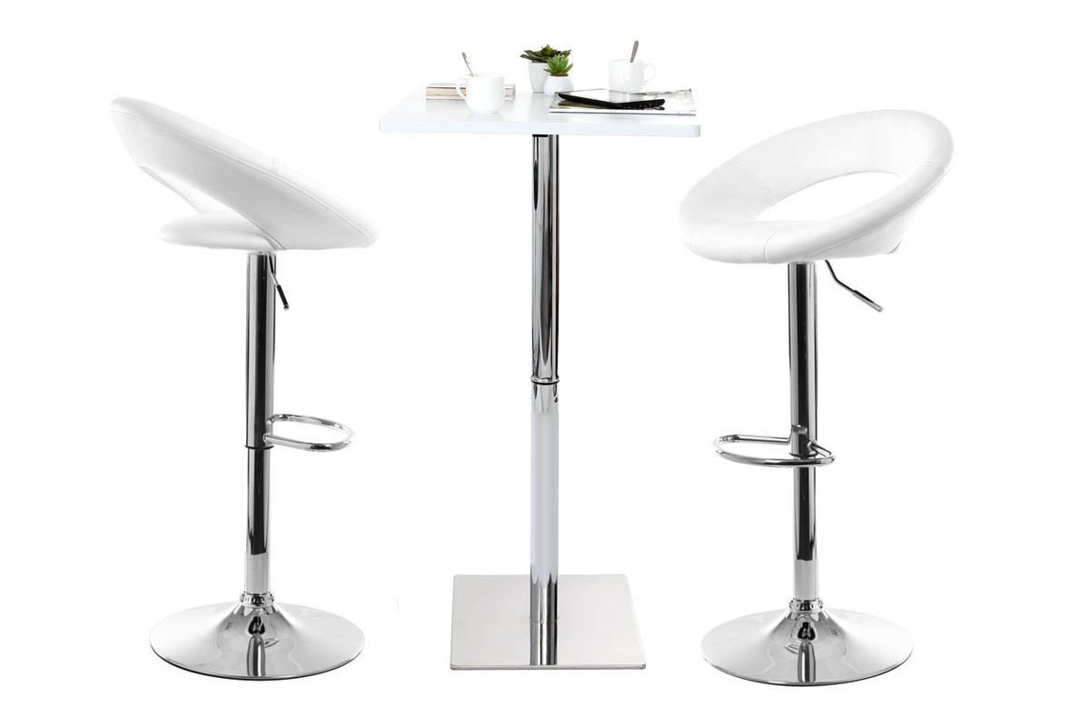 Tabouret de bar design blanc NEWTON