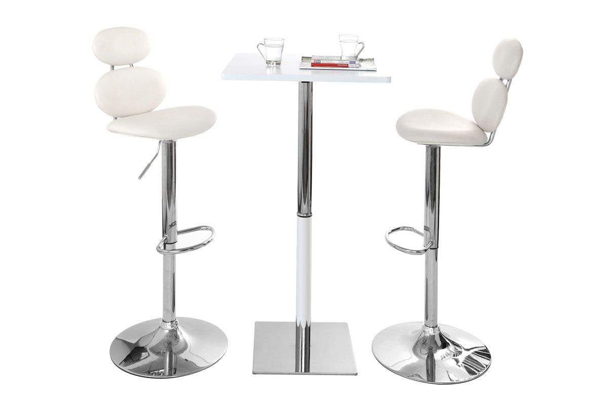 Tabouret de bar design blanc STONE