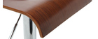 Tabouret de bar design en bois coloris noyer SURF V2