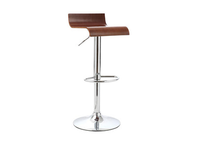 Tabouret de bar design en bois coloris noyer SURF V2