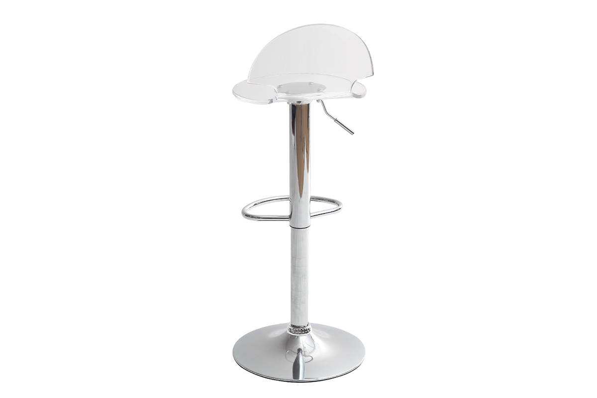 Tabouret de bar design en plexiglas transparent ORION