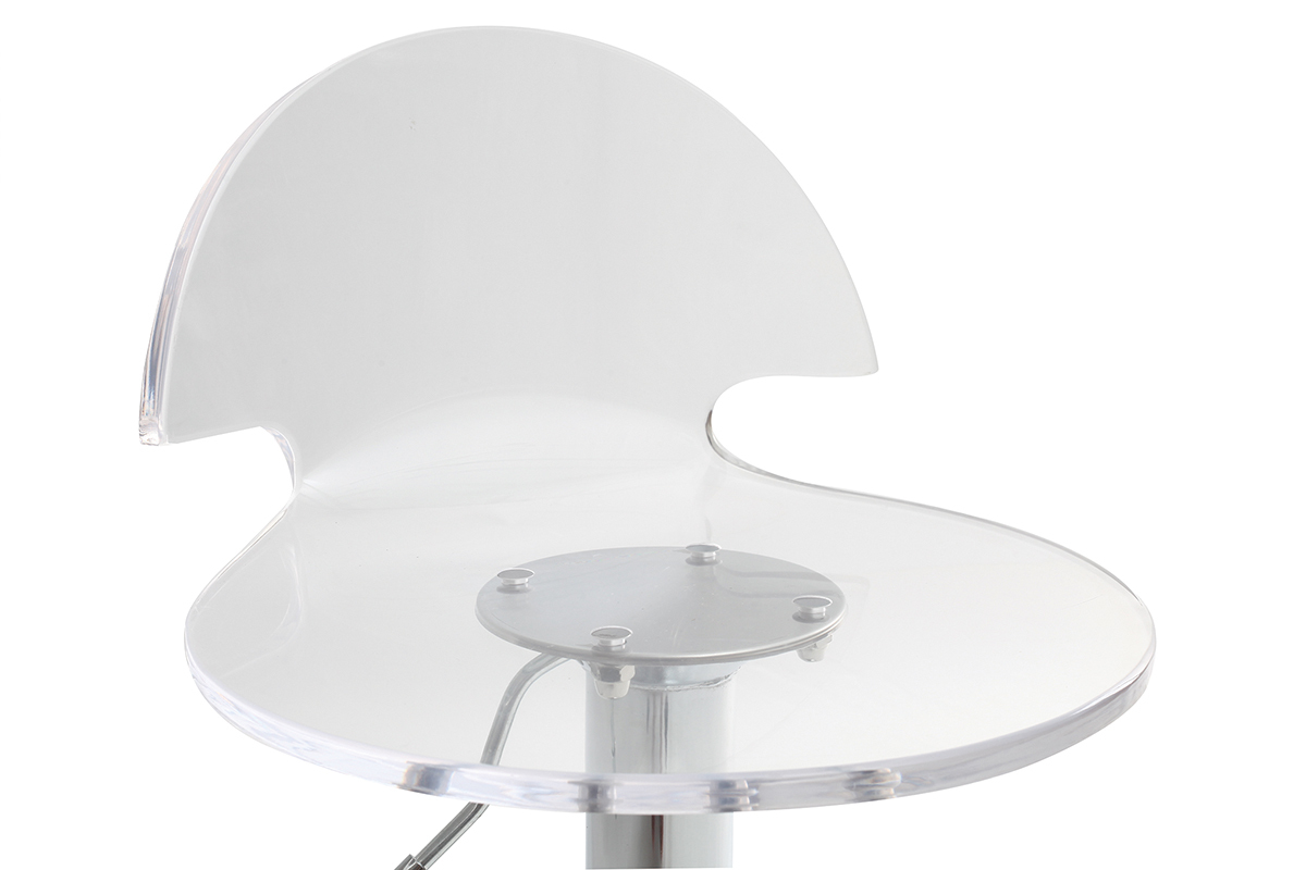 Tabouret de bar design en plexiglas transparent ORION