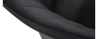 Tabouret de bar design en velours noir H68 cm DALLY