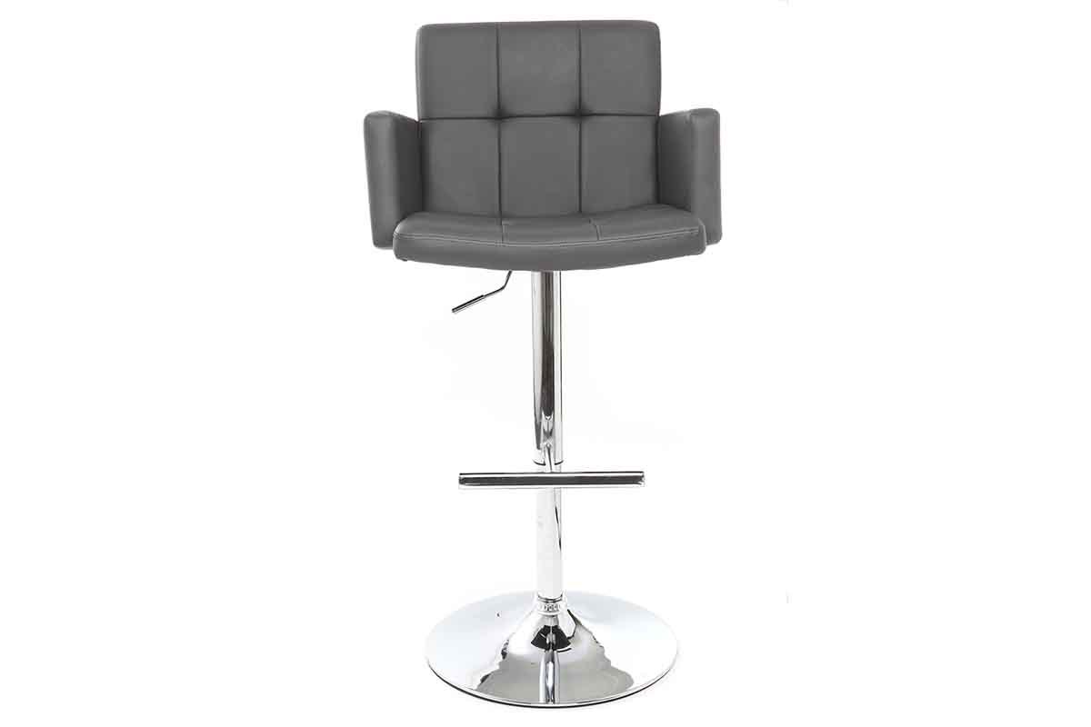 Tabouret de bar design gris BLAKE