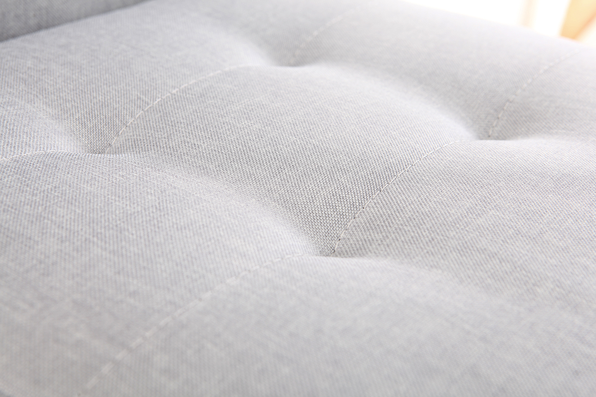 Tabouret de bar design m�tal et tissu gris clair 66 cm (lot de 2) HALEY