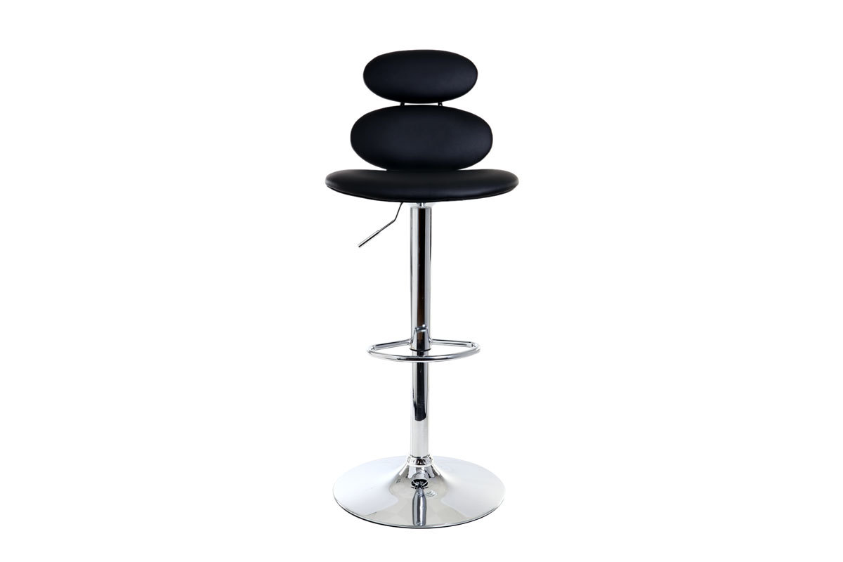 Tabouret de bar design noir STONE