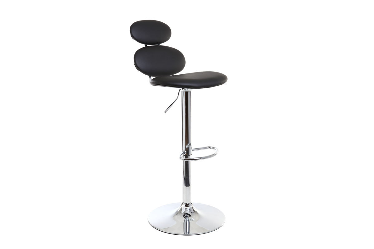 Tabouret de bar design noir STONE
