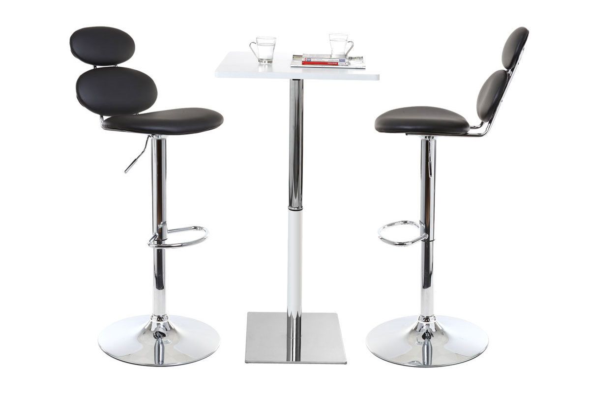 Tabouret de bar design noir STONE