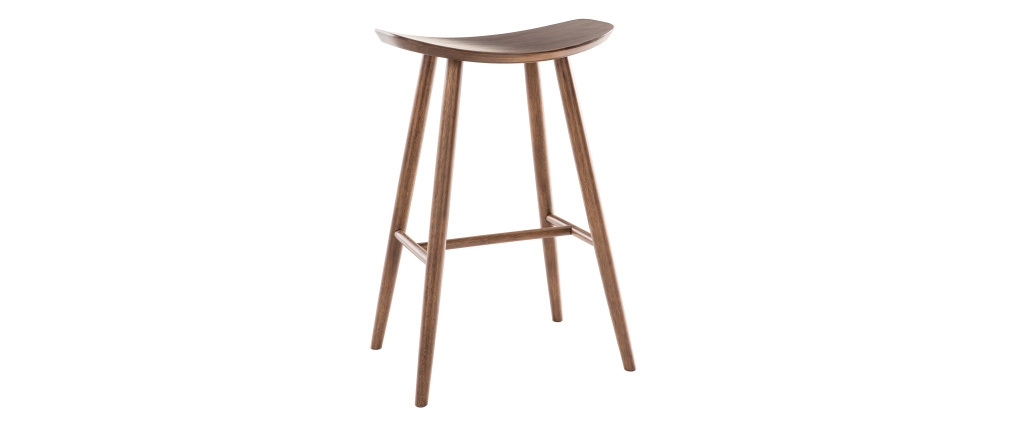 Tabouret de bar design noyer 72 cm DEMORY